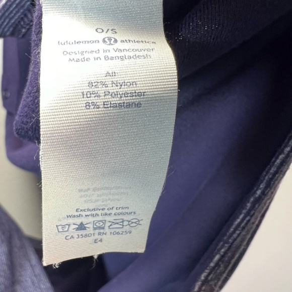 Lululemon Vinyasa Reversible Scarf Purple Striped Snaps Sweat Wicking Breathable - Picture 6 of 12